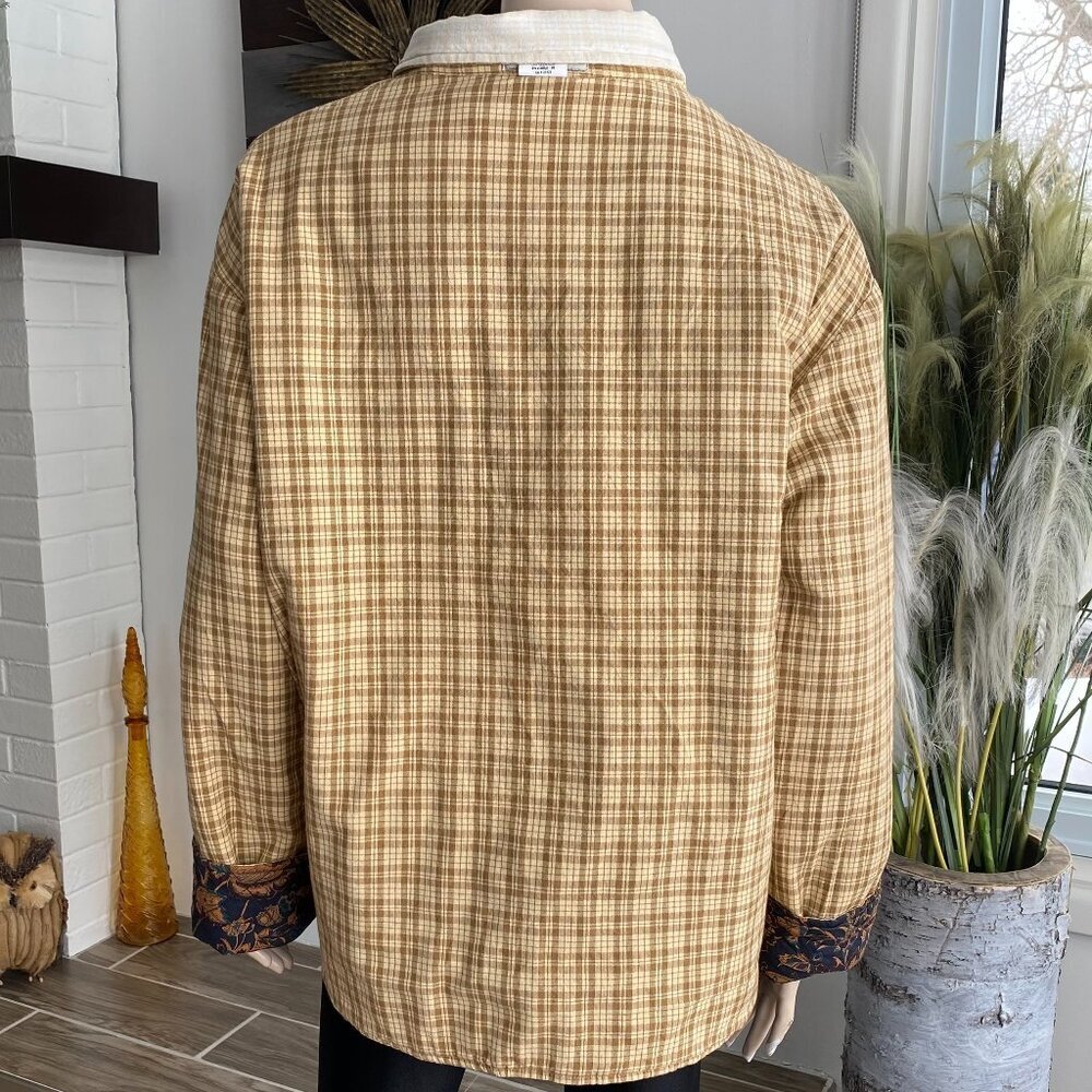 Patch Magic Reversible Quilted Cotton Jacket Autumn Leaf Plus Sz - Picture 5 of 12